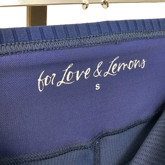 For Love & Lemons Payton High Rise  Ribbed Active Leggings Blue Size Small, NWT - Picture 4 of 9